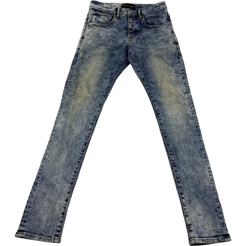 Purple Brand P002 Blue Acid Wash 5-Pocket Jeans Cotton Stretch Men's Size 29x32